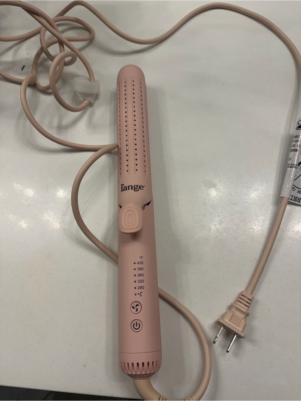 Lange Blush Pink Corded Hair Straightener